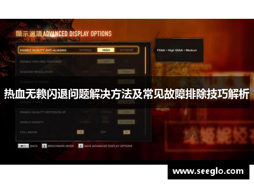 热血无赖闪退问题解决方法及常见故障排除技巧解析
